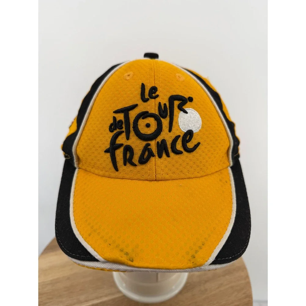 Le Tour de France Cycling Cap Hat Yellow Black Embroidered Adjustable‎ Strapback